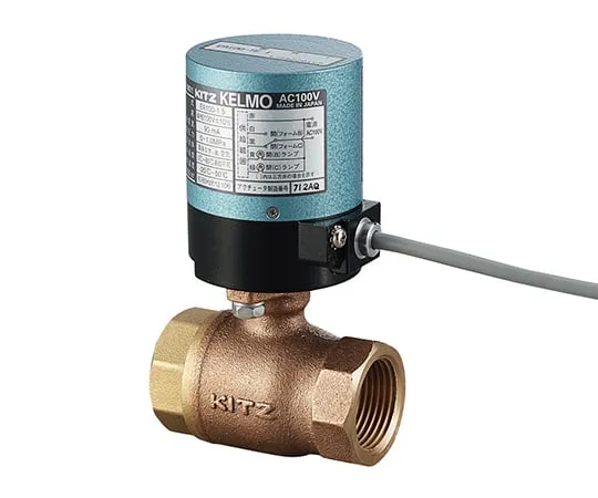3-8538-02 Small Electric Ball Valve (Bronze) AC100V 10 A 3/8 EA100-TE-10A
