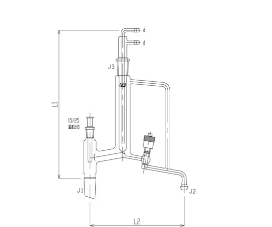 65-1839-27 Manual Reflux with Greaseless Valve High Vacuum Greaseless Valve PTFE 24/40 18/9 3534-4LC-V