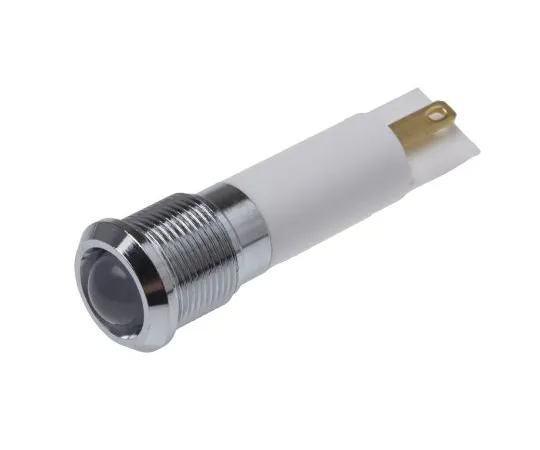 63-4586-64 RS PRO White Indicator, 24 V ac/dc, 12mm Mounting Hole Size, Solder Tab Termination, IP67 209-052