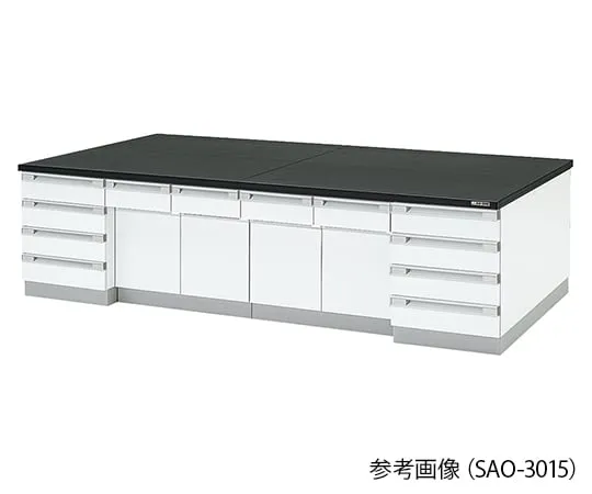 3-7765-01 Central Laboratory Bench Wooden Type (1800 x 1200 x 800mm) SAO-1812