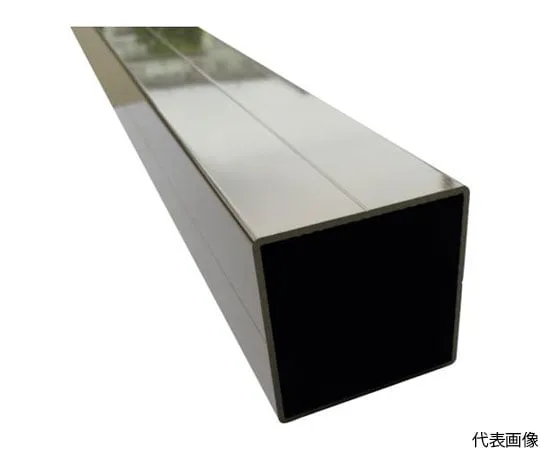 64-5012-42　［Discontinued］Aluminum Square Pipe with Angle R2, with 1 V Groove 50 x 50 x 1.6 Black 1 m　HP303KS