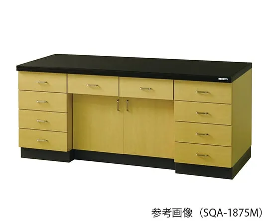 3-7731-01 Laboratory side bench (Wood Style Type) 1800 × 750 × 800mm SQA-1875M