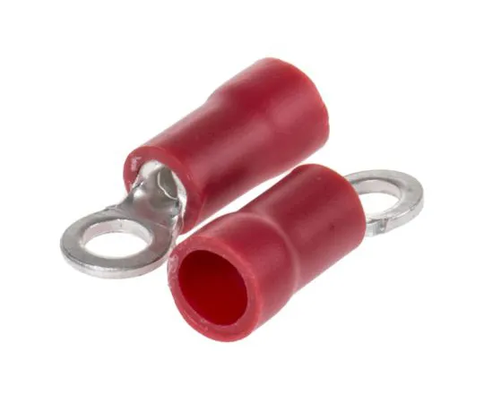 63-4641-31 RS PRO Insulated Ring Terminal, M3 Stud Size, 0.5mm² to 1.5mm² Wire Size, Red 534-238