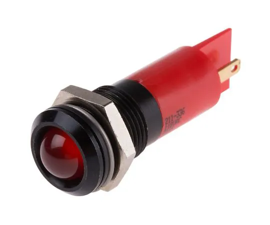 63-4587-27 RS PRO Red neon Indicator, 110 V, 14.5mm Mounting Hole Size, Solder Tab Termination, IP40 211-336