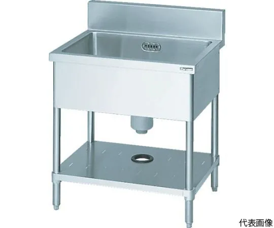 61-3242-83　［Discontinued］Single Tank Sink 450 x 450 x 800 (With Hose)　BSI-044