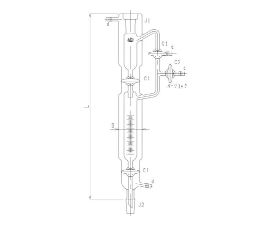 62-2109-77 Separator Glass Cock with Full Jacket 3608-100-3L