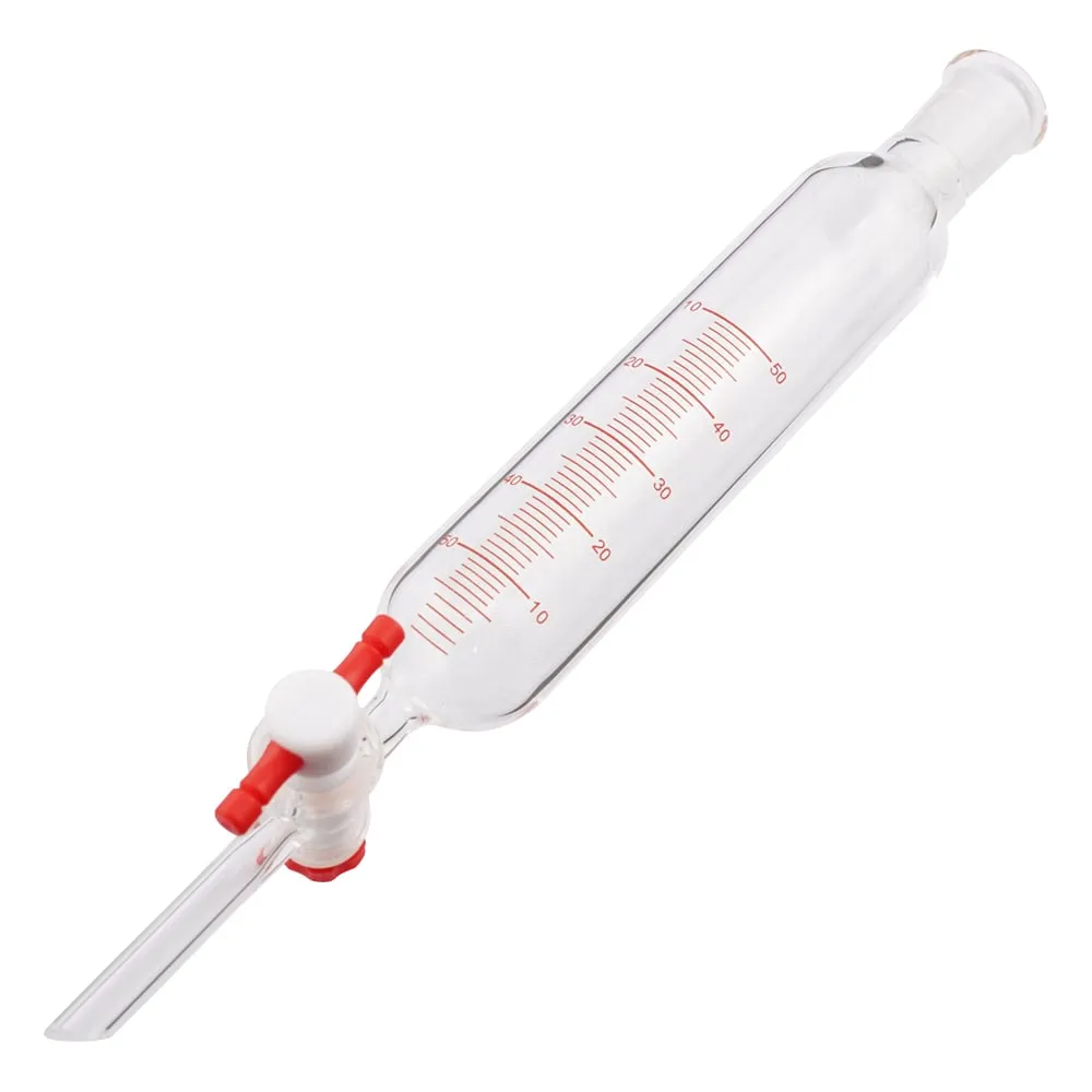 4-474-01 Cylindrical Separatory Funnel (PTFE Cock With Scale, Without Bottom Sliding) 60mL
