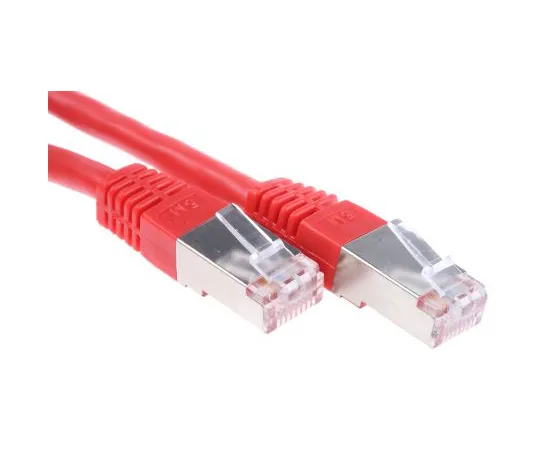 63-4617-01 RS PRO Red Cat6 Cable, S/FTP, Male RJ45/Male RJ45, Terminated, 5m 411-481