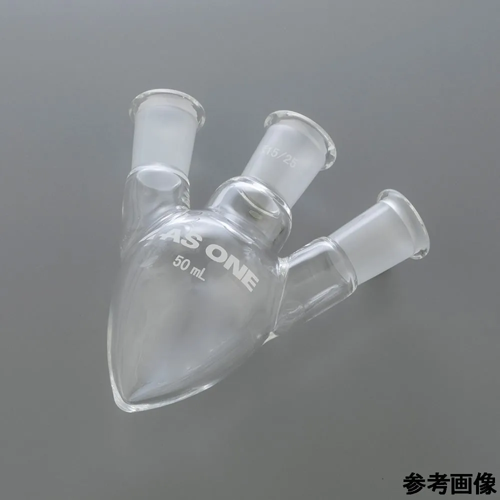4-6357-01 Three-neck Pear Type Flask, Standard Type, 5 mL FP3-5-1525