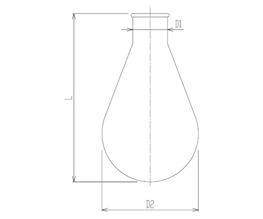 64-5087-19 Quartz Round Bottom Flask with Rim 50 mL 1126-50