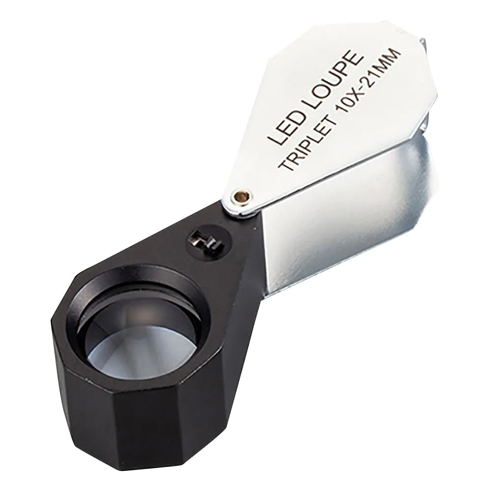 4-2549-01 folding type loupe 10 x white LED with LED Light MG7801-10