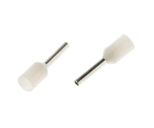 63-4627-92 RS PRO Insulated Crimp Bootlace Ferrule, 8mm Pin Length, 1.5mm Pin Diameter, 0.75mm² Wire Size, White 458-752