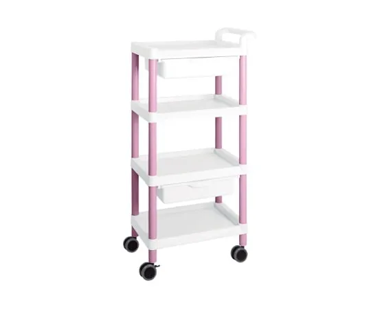 3-6642-06 Mobile Easy Cart (Tall Type/Regular 31) Pink 4 Stages Wiith Drawer ME31F