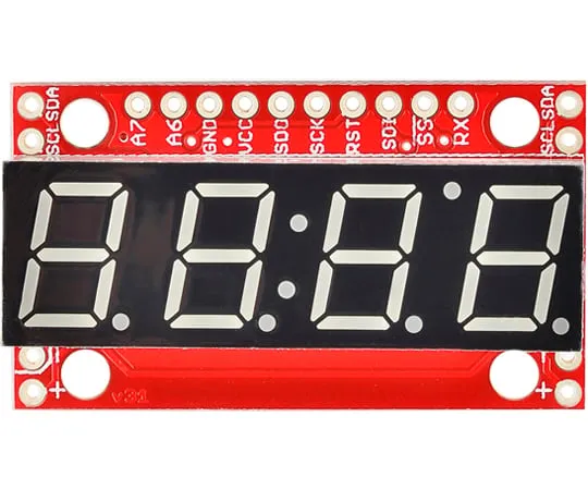 67-0453-38 SparkFun 7-Segment Serial Display - White COM-11629