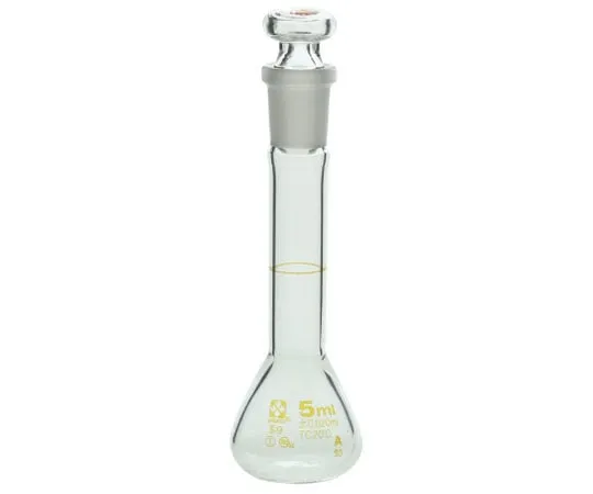 6-240-21 Volumetric Flask (Full Flask/Super Grade) WHITE 5 mL 020060-5