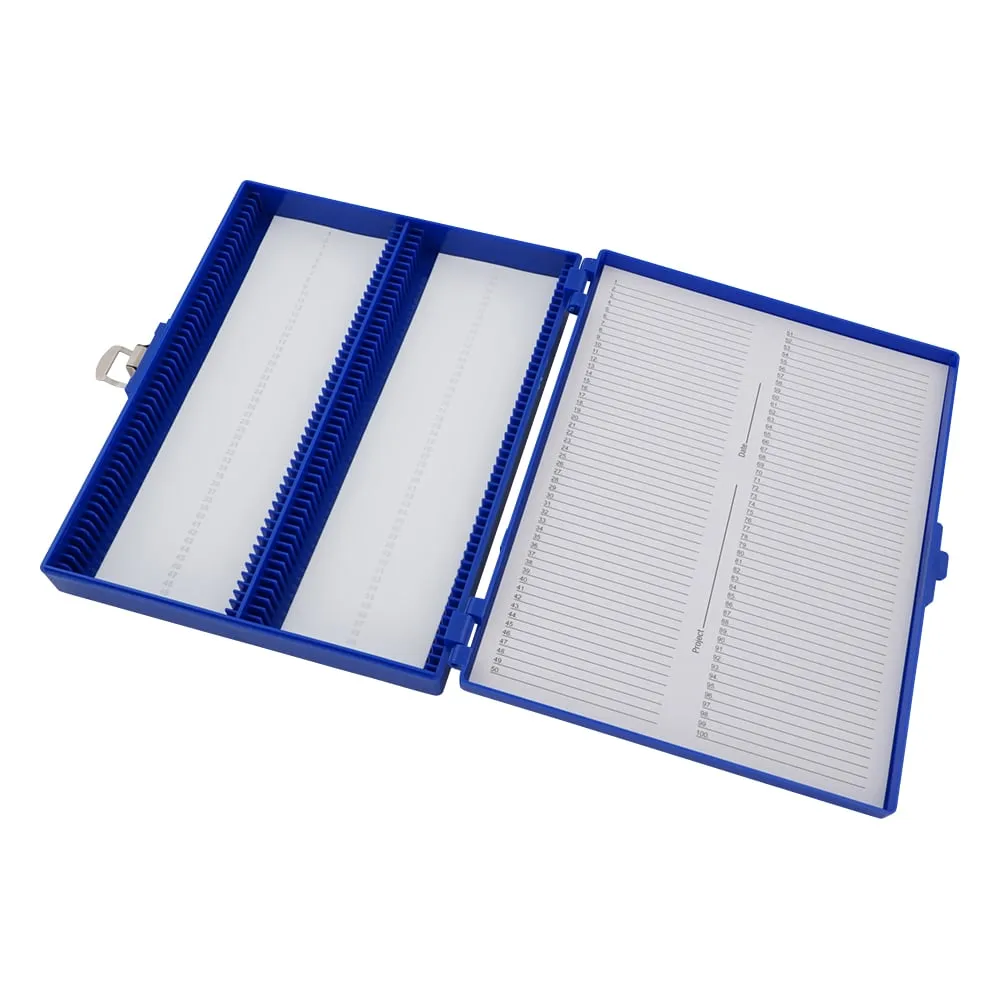 2-5377-01 Color Slide Box For 100 Sheet Blue 03-448-1