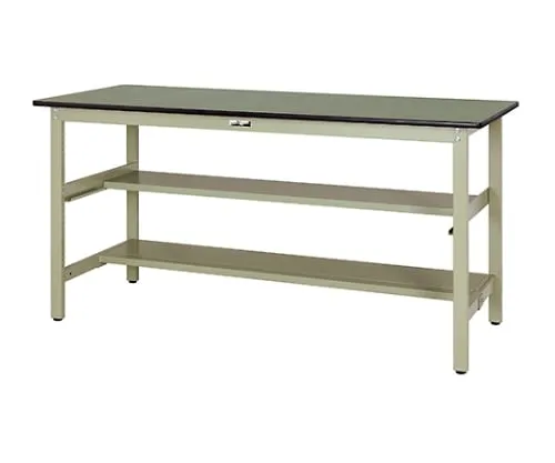 61-3752-47 Work Table 300 Series with Fixed Intermediate Shelf H900mm with Single-Sided Shelf Board SWRH-660TS1-GG