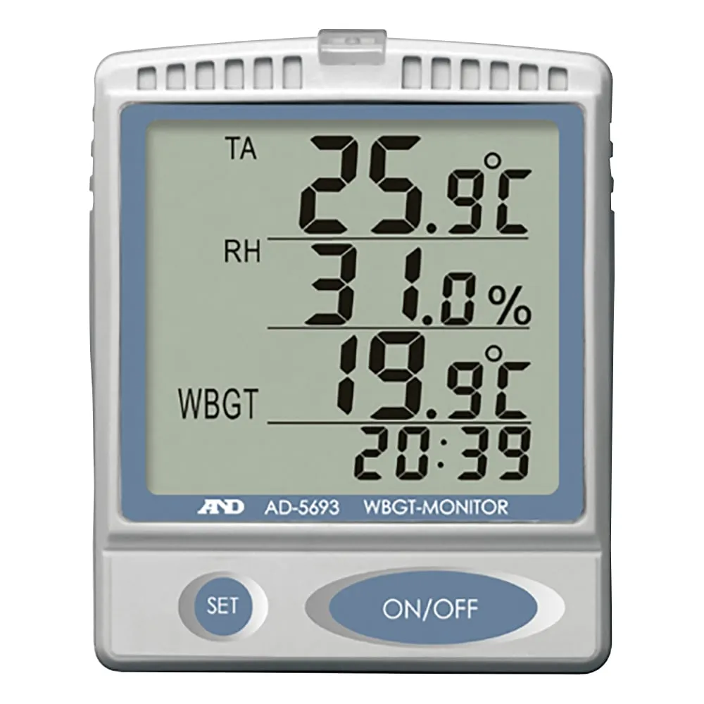 1-9293-02 Heatstroke Index Monitor (Wall Mounted, Desktop Type) AD-5693