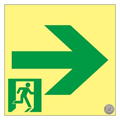 61-3397-63 Medium Luminance Phosphorescent Passage Direction Sign -> SSN961 364961