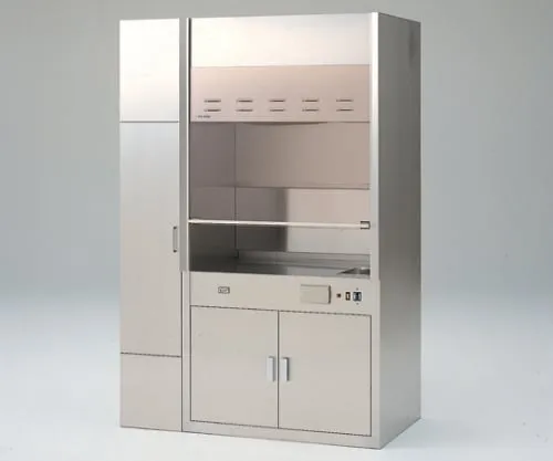 3-5335-31 Compact Draft 900 S (Stainless Steel/Dry Type Scrubber Integrated Type) with Plumbing and Draining and Acid Resistant Fan CD9S-W-L