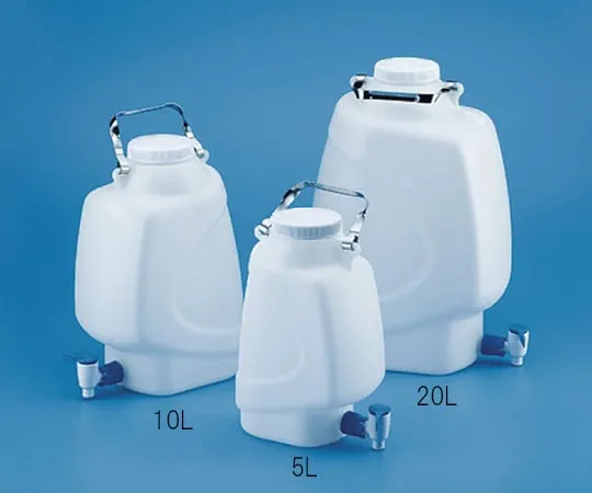 62-2932-44 Square Large Bottle HDPE with Stopcock 5 L 683241 683241