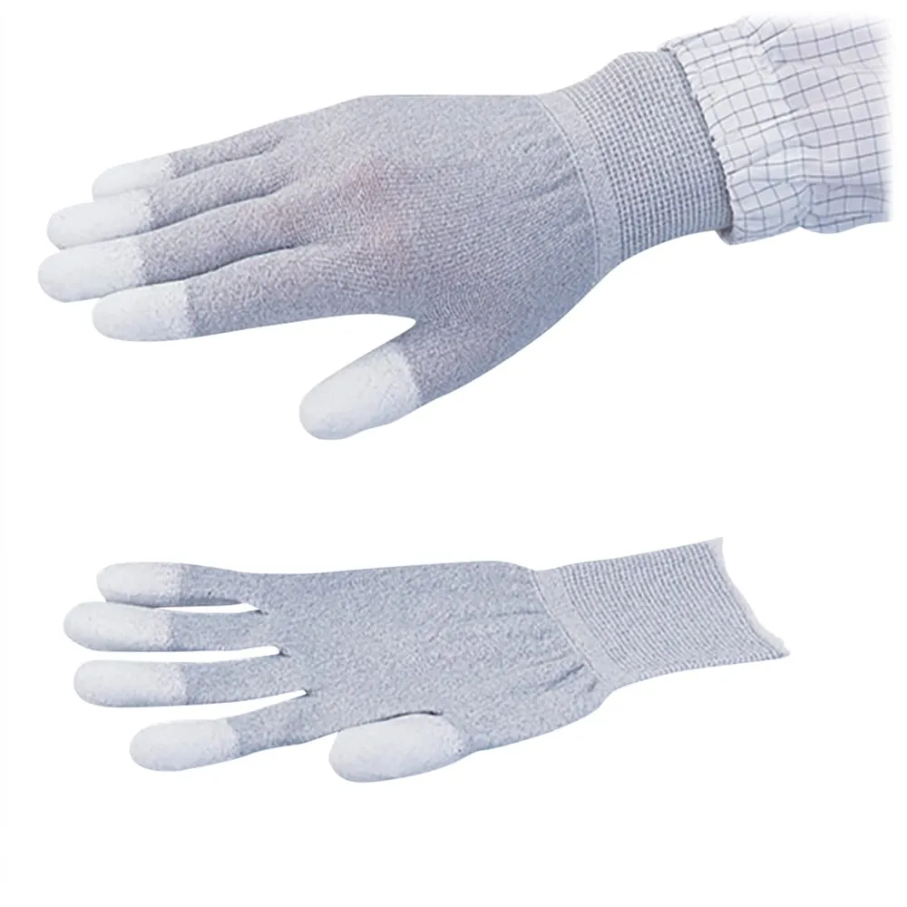 2-8294-11 PU Coated Conductive glove (Fingertip coat), 5 Pairs Pack L -