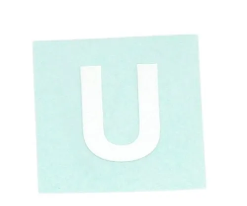 61-7397-62 Character Seal U White 15mm CL15W-U