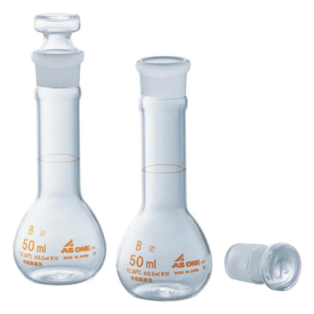 1-8566-01-24 Short Volumetric Flask White 50mL JCSS Proof Of Calibration