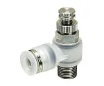 61-7665-05 Throttle Valve PP Elbow M5 x 0.8 Clean Package PJNC4-M5-C