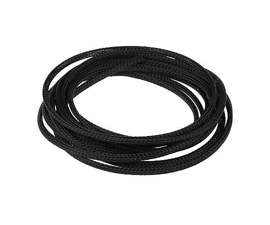 63-4616-31 RS PRO Expandable Braided PET Black Cable Sleeve, 5mm Diameter, 5m Length 408-198