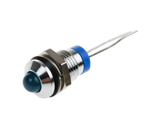 63-4585-61 RS PRO Blue Indicator, 2 V dc, 8mm Mounting Hole Size, Lead Pins Termination, IP67 205-561