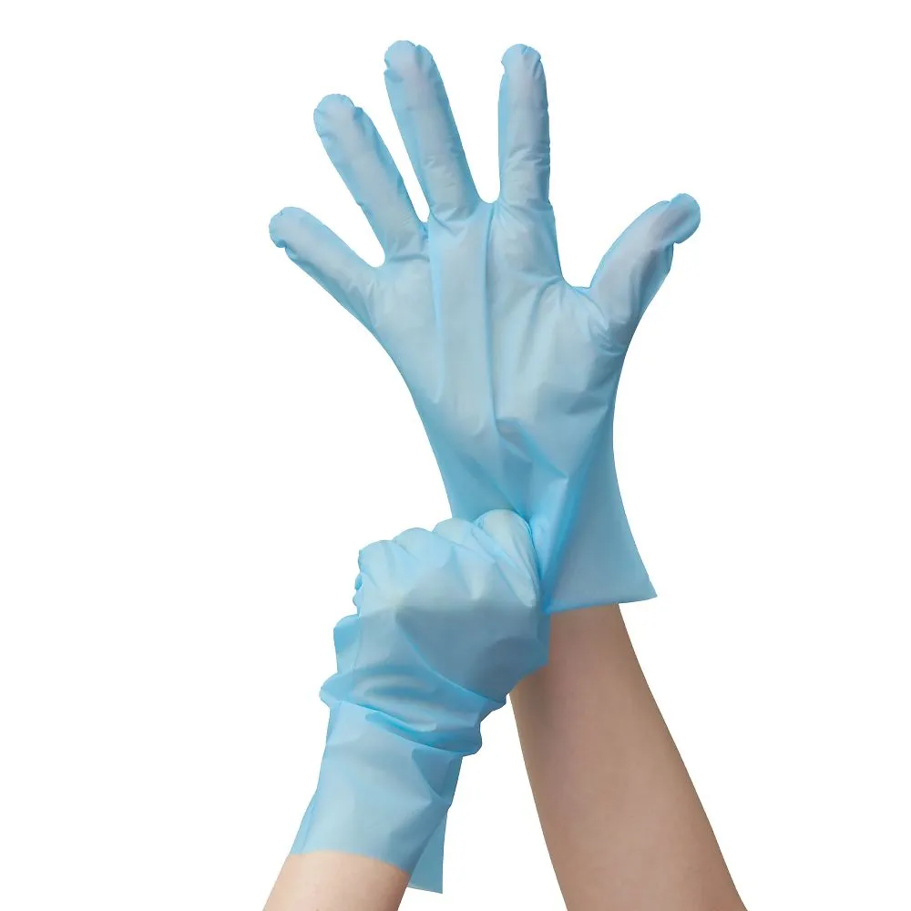 64-9098-62 Polyethylene Gloves Stretch Type Blue M 100 Pieces x 20 Boxes 082053