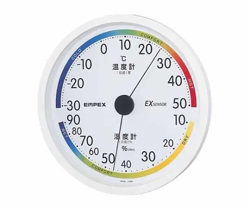 61-6865-50 Thermo-Hygrometer 162 x 29mm 300G (Display Box) White TM-2331