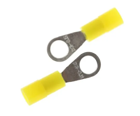 63-4741-96 RS PRO Insulated Crimp Ring Terminal, M3 Stud Size, 0.2mm² to 0.5mm² Wire Size, Yellow 239-4111