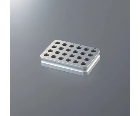 65-5711-71 On-ice aluminum block for cryotubes, 24 holes ABR-24CR