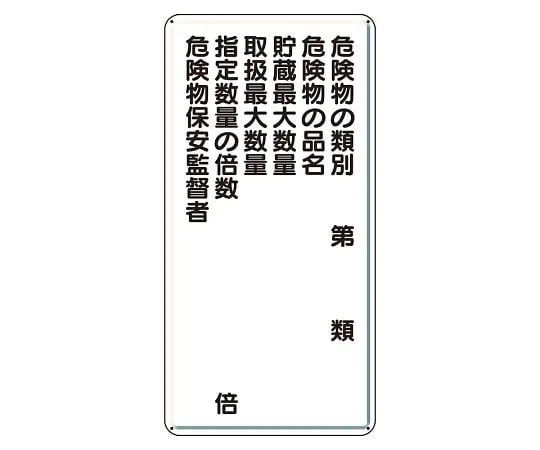 62-6093-92 Dangerous Goods Sign Classification of Dangerous Goods 319-09