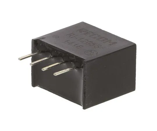 63-4800-13 Recom RI 2W Isolated DC-DC Converter Through Hole, Voltage in 10.8 → 13.2 V dc, Voltage out 5V dc RI-1205S