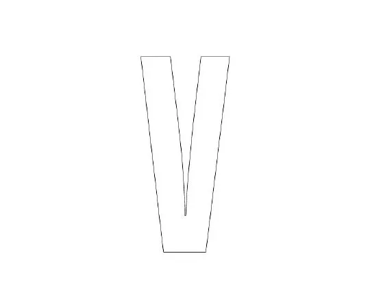 62-6142-27 Road Indicator Sheet Alphabet V 300 x 150 Yellow 835-112W