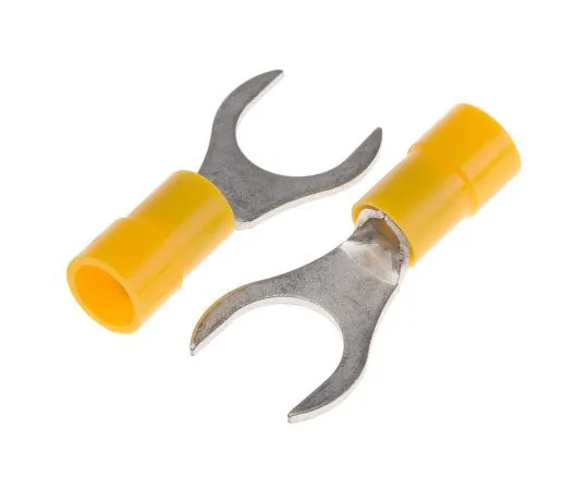 63-4891-39 RS PRO Insulated Crimp Spade Connector, 4mm² to 6mm², 12AWG to 10AWG, M10 Stud Size Vinyl, Yellow 613-9592