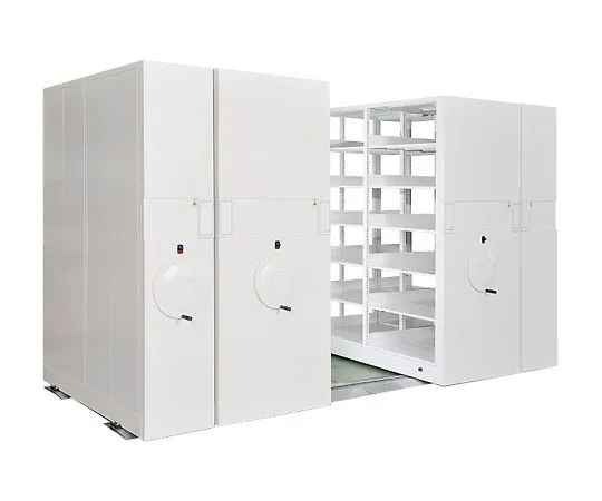 4-2987-01　［Discontinued］Handle Type Mobile Bookcase 4-Row 2-Row Type