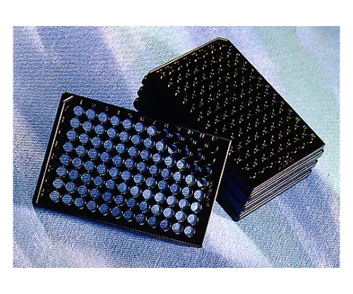 61-4689-26　［Discontinued］96 Well Special Optics Black Clear Bottom Flat Bottom Cell Cultivated Surface Treatment Processed Sterilized without Cover (5 Sheets/Pack)　3720