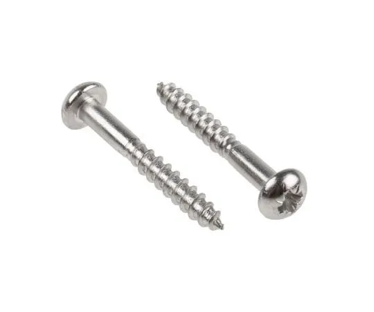 63-4690-92 Pozidriv Round Stainless Steel Wood Screw, A2 304, 4mm Thread, 30mm Length 144-3517