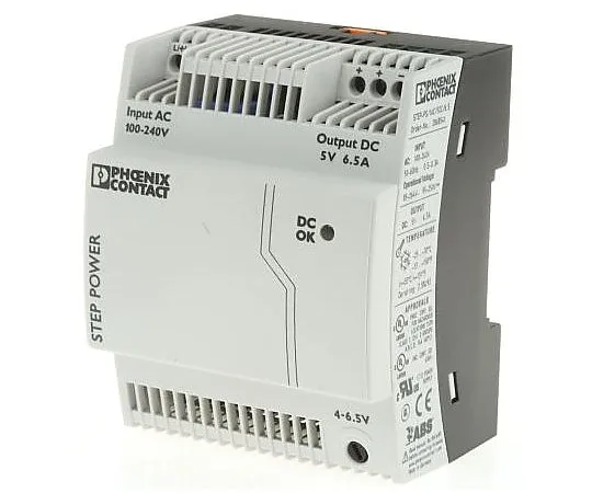 63-4927-57 Phoenix Contact, STEP-PS/1AC/ 5DC/6.5 PSU, 5V dc Output Voltage, 6.5A output current 2868541