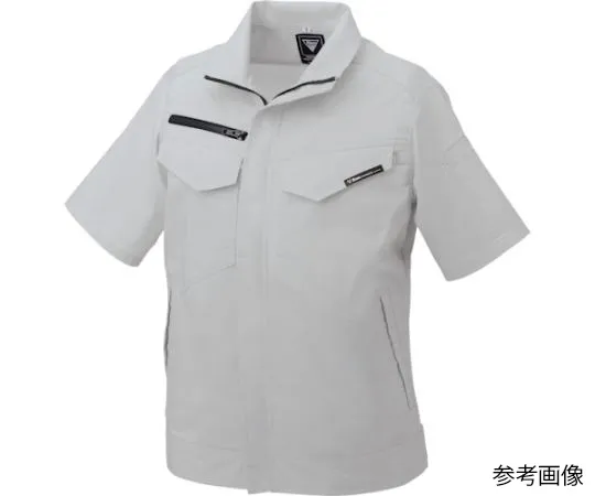 65-8386-41 Ladies Short Sleeve Blouson Silver Gray Size 11 1700-22-11