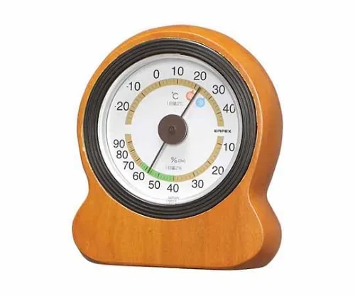 61-6866-35　［Discontinued］Thermo-Hygrometer 100 x 85 x 30mm 140G (Gift Box) Maple　TM-782
