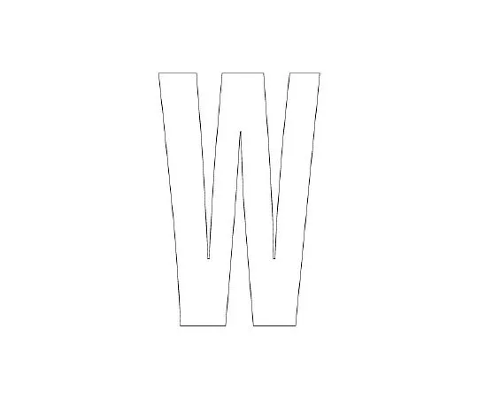 62-6107-29 Road Indicator Sheet Alphabet W 120 x 60 White 835-087W