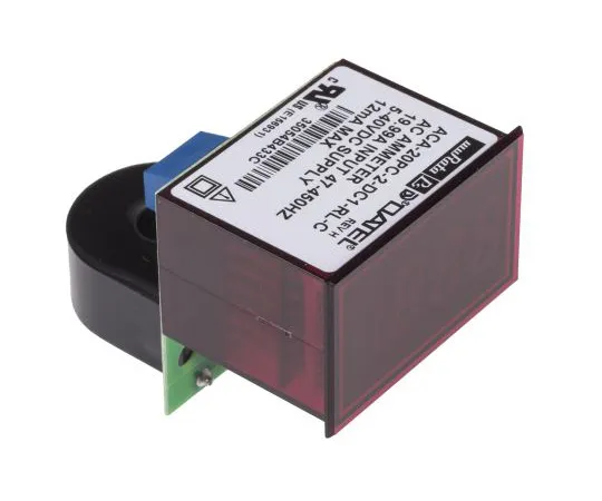 63-4776-24 Murata LED Digital Ammeter 4-Digits AC 0°C to +60°C, 33.9 x 21.3 mm ACA-20PC-2-DC1-RL-C