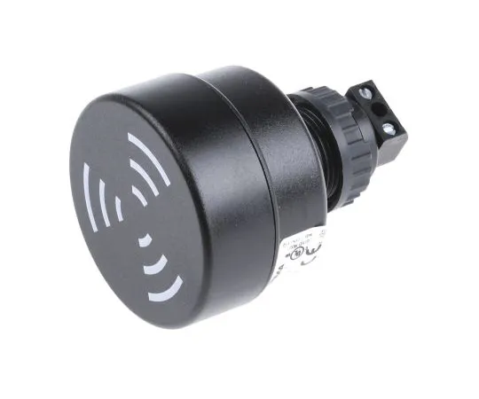 63-4778-93 Black Wall Mount Buzzer, 52 mm Diameter, 24 V ac/dc, 80dB at 1 Metre 10900075