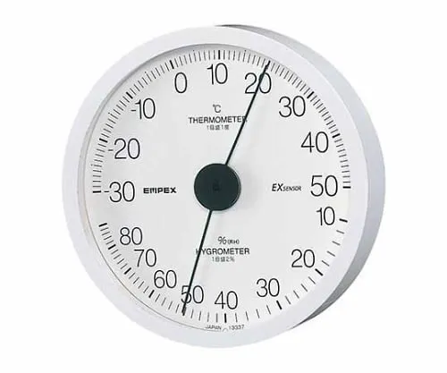 61-6866-10 Thermo-Hygrometer 120 x 27mm 115G (Blister Pack) White TM-6201