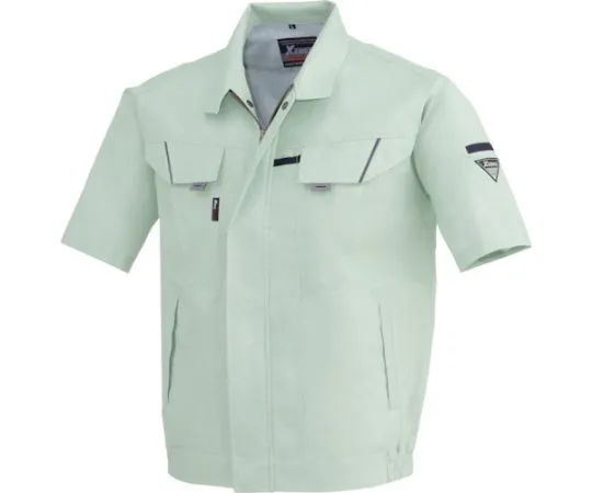65-8487-33 Short Sleeve Blouson Moss Green 3L 7561-61-3L